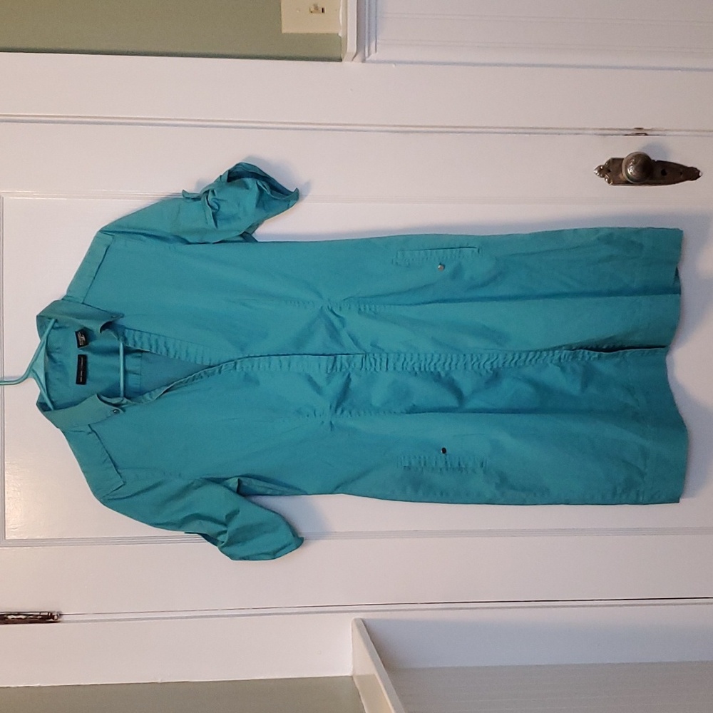Darling Robin's Egg Blue Button Shirt Dress With Pockets!